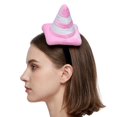 thumbnail image 5 of Hfppkn Plush Traffic Cone Headband Novelty Roadblock Hair Hoop 20cm Pink, 5 of 7