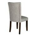 thumbnail image 4 of Benjara BM195021 Fabric Upholstered Wooden Parson Dining Chair with Splayed Back, Light Gray & Brown, 4 of 5