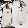 thumbnail image 5 of Hanging Ghosts Halloween Decor, Halloween Decorations Outdoor, Cute Ghost Witch Hat for Patio Yard Front Porch Tree House Party, Black Hat, 5 of 9