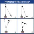 thumbnail image 3 of DIY Polea de Cable para Gimnasio,Fitness LAT y Sistema de Polea de Elevación,Accesorios de Polea de Cable para Ejercicio en Casa,Extensiones de Tríceps Juego de 8 Pieza,Aparatos de Ejercicio, 3 of 7