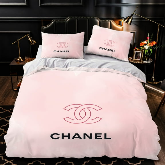 Chic 3-Piece Duvet Cover Set with Stylish Pink & White Design - Elegant Bedding for Modern Bedrooms