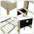 thumbnail image 5 of Tslinn Low Profile Upholstered Platform Bed,Queen Beds With Beige(Linen), 5 of 5