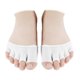 thumbnail image 4 of 4 pares de calcetines suaves con punta abierta Calcetines femeninos elegantes de cinco dedos Calcetines de tela elástica Peep Toe Almohadilla de soporte para el antepié para mujeres (blanco), 4 of 7