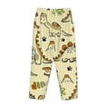 thumbnail image 5 of Disketp Cartoon Dinosaurs Print Women'S Comfy Pajama Pants Casual Drawstring Palazzo Lounge Wide Leg Pants, 5 of 9
