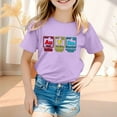 thumbnail image 2 of Vêtements pour Filles Chemise à Manches Courtes Imprimée pour Filles Col Rond Hauts d'Été Mignons pour Adolescentes Cadeaux d'Anniversaire pour Filles de 6-7 Ans Mode, 2 of 4