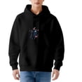 thumbnail image 1 of Women's Long Sleeve Hoodie Pullover with Cartoon Bear & Spider Design Front Pocket Drawstrings Fun Stars & Bubbles Pattern, 1 of 7