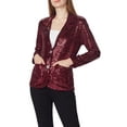 thumbnail image 1 of Women's Evening Sparkle Sequins Open Front Long Sleeve Blazer Jacket, 1 of 5