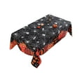 thumbnail image 5 of RBCKVXZ Black Halloween Table Cloth with Pumpkin Spider Web Bat - 51 x 79 Inch Waterproof Wrinkle Free Rectangle Tablecloth, Polyester Fabric Table Cover for Halloween Party Decoration, 5 of 5