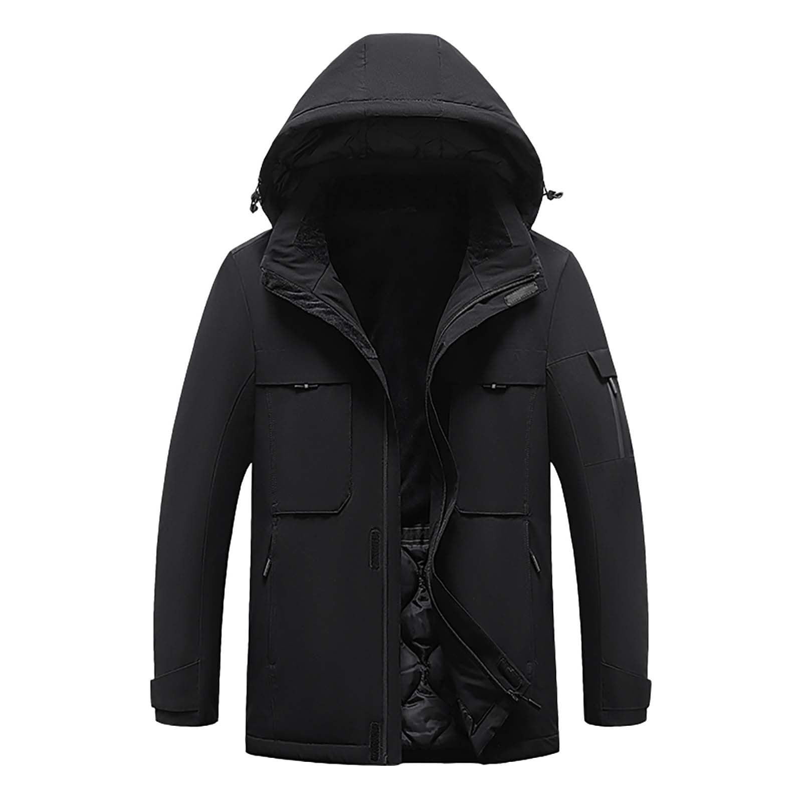 Black winter jacket with 2024 hood