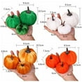 thumbnail image 2 of 12 Pcs Artificial Pumpkins Set Assorted Fake Velvet Pumpkin Foam Fabric Pumpkin Decor for Fall Home Party Halloween Table, 2 of 7