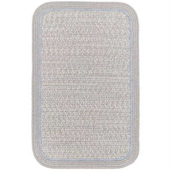 Rhody Rug CC48R120X156S 10 x 13 ft. Casual Comfort Silvermist Banded Braided Rug, Rectangle