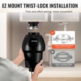 thumbnail image 5 of 1HP 3270RPM Continuous Feed Garbage Disposal EZ Connect Food Waste Disposer with Sound Reduction Power Cord Splash Guard, 5 of 6