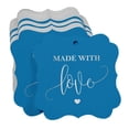 thumbnail image 3 of Inkdotpot Real Silver Foil Bracket Shape Paper Hang Tags Made With Love Wedding Favor Tags Pack Of 100, 3 of 7