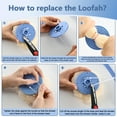 thumbnail image 6 of BTideas Loofah on a Stick, 20.5” Back Scrubber for Shower Adult,Long Handled Exfoliating Loofah,Blue, 6 of 7