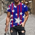 thumbnail image 2 of Utoimkio Clearance American Flag Patriotic T Shirts for Men Summer Short Sleeve Crewneck 4th of July T-Shirts Casual Tee Tops for Men, 2 of 5