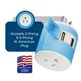 thumbnail image 5 of OREI U2U-6 Type A Travel Plug Adapter with Surge Protection, 5 of 8