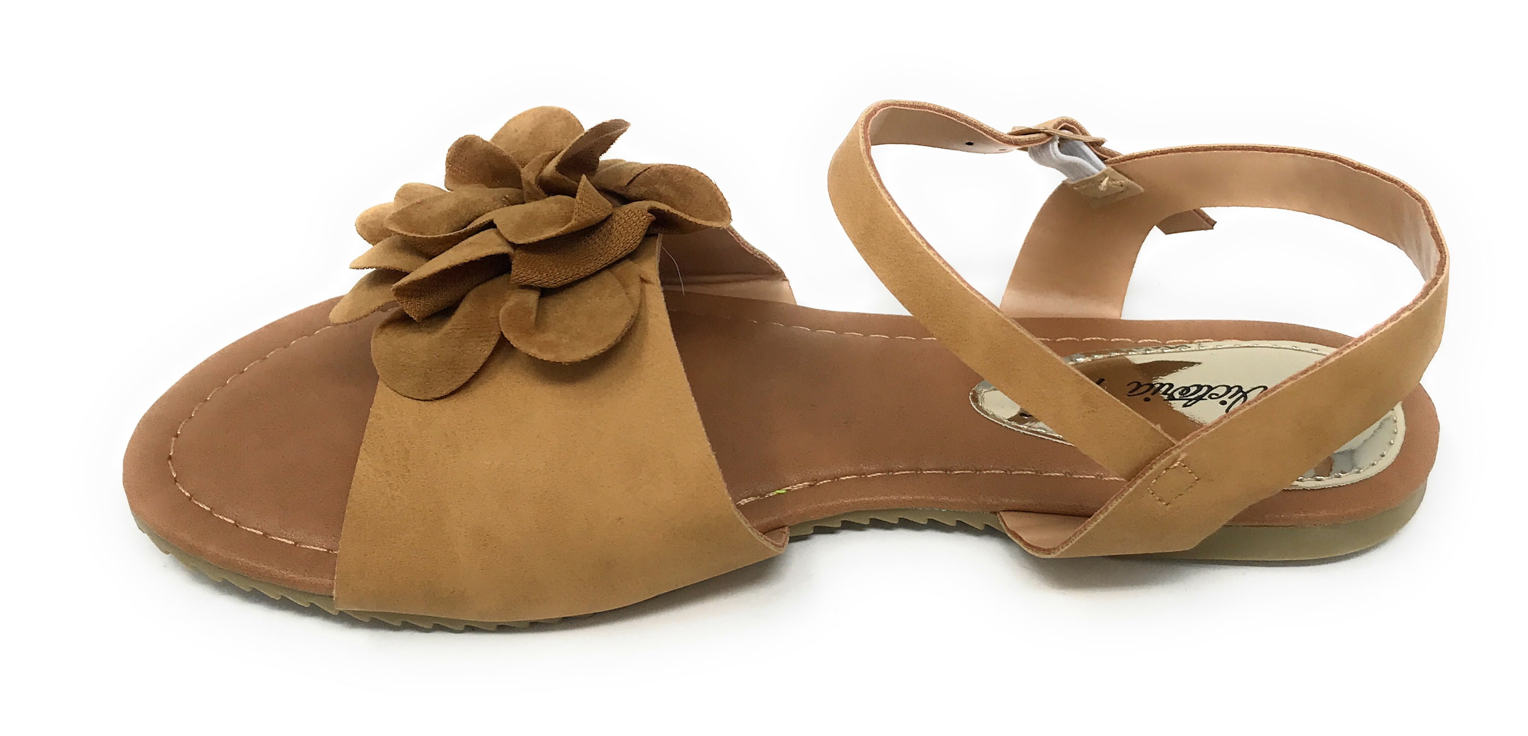 Victoria K Women's Solid Flower Sandals