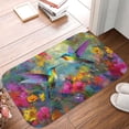 thumbnail image 5 of 1pc Hummingbirds among Flowers Absorbent Non-Slip Bathroom Thickened Flannel Rug Decor,Soft,Quick Drying,Suitable For Indoor/outdoor Use,Bathrooms,Bedrooms,Kitchens,Terrace,Laundry Rooms,16"x24", 5 of 9