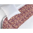 thumbnail image 3 of Nature Bed Runner, Autumn Themed Minimalist Leaf Print Art Botanical Forest Bloom Pattern, Decorative Accent Bedding Scarf for Hotels Homes & Guest Rooms, Twin, Plum Apricot and Beige, by Ambesonne, 3 of 3