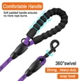 thumbnail image 3 of BARKBAY Dog Leashes for Large Dogs Heavy Duty Dog Leash 2 Pack 5 FT with Comfortable Padded Handle Highly Reflective Threads for Medium Large Dogs Walking Training Running (5FT-1/2,Purple+Black), 3 of 9