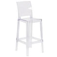 thumbnail image 1 of Ghost Barstool with Square Back in Transparent Crystal, 1 of 9