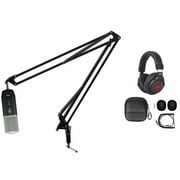 Mackie CARBON USB Studio Recording Zoom Podcast Microphone+Stand+Boom+Headphones