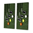thumbnail image 3 of Designart "Excellent Golf Set Swing II" Golf Wall Art Set Of 2 - Green Sports Canvas Set For Living Room Decor, 3 of 6