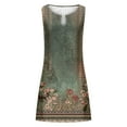 thumbnail image 4 of QUNYINEY Sleeveless Dresses for Women 2025 Floral Casual A-Line Dress Cut Out Crew Neck Mini Sundress, 4 of 5