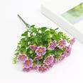 thumbnail image 6 of Faux Flowers, Artificial Petunia Bouquet Hanging Vine Flowers Fake Petunia Stems for Outdoor Spring Decor Realistic Multicolor Maintenance-Free Porch Patio Accents Red 1Pcs, 6 of 8