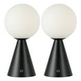 thumbnail image 3 of JONATHAN Y Macie 11.75" Modern Minimalist Globe Rechargeable/Cordless Dimmable Integrated LED Table Lamp with Touch Sensor, Black (Set of 2), JYL7159B-SET2, 3 of 6