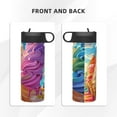 thumbnail image 3 of KLL Rainbow Melting Ice Cream Pattern 18OZ Water Bottle With Straw,Stainless Steel Sports Water Cup Flask Sports Water Cup Flask Wide Mouth Travel Thermal Mug, 3 of 8