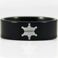 thumbnail image 3 of Black Tungsten Sheriff Ring, 3 of 5