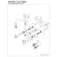 thumbnail image 3 of Kingston Brass KS1027NX Hamilton Two-Handle Wall Mount Roman Tub Faucet, Brushed Brass, 3 of 4