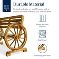 thumbnail image 3 of Best Choice Products 2-Person Wooden Wagon Wheel Bench for Patio, Garden, Outdoor Lounging w/ Rustic Design - Natural, 3 of 7