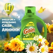 Gain Laundry Detergent Liquid with Odor Fighters, Original Scent, 88 fl oz, 61 Loads