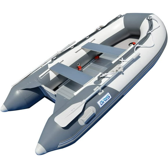 BRIS 9.8 ft Inflatable Boat Dinghy 4 Person Pontoon Boat Tender Fishing Raft
