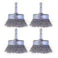 thumbnail image 1 of Compatible avec 4 Pcs Ensemble de Brosse de Coupe de Fil, Brosse de Fil pour Perceuse 1/4 Pouce Arbre, 1 of 5