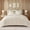 Channel Light Sand, variant on EVERGRACE Velvet Quilt Set Queen Size, Luxurious Soft Quilted Bedding Sets, Lightweight Velvet Comforter for All Season, Striped Channel Bedspread Coverlet with 2 Shams, Urban Taupe