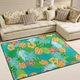 thumbnail image 2 of Dreamtimes Hibiscus and Pineapples Lightweight Carpet Mats, 5'3" x 4' Area Soft Rugs, Floor Mat Rug Home Decoration for Kids Room Living Room, 63"x 48", 2 of 6