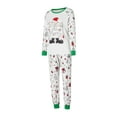 thumbnail image 3 of Family Matching Christmas Pajamas, Baby Romper/Boots Hat Letter Print Long Sleeve Tops and Long Pants Sleepwear Set, 3 of 10