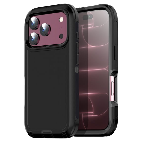 Rugged Case for Apple iPhone 18 Pro Max Shockproof Heavy Duty Phone Cover Protective Black