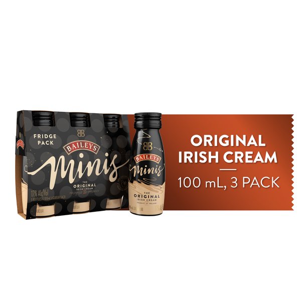 Baileys Minis The Original Irish Cream Liqueur, 100 mL (3 Pack