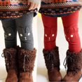 thumbnail image 2 of Girls Winter Warm Cotton Fleece Lined Leggings Kids Thick Thermal Pants Child, 2 of 4
