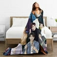 thumbnail image 6 of Park Hyung SIK Blankets Soft and Comfortable Warm Woollen Throw Blanket Beach Blanket Carpet Rug Decoration Gift for Yoga Picnic Room Dormitory Sofa Bed Camping Travel All Season, 6 of 9