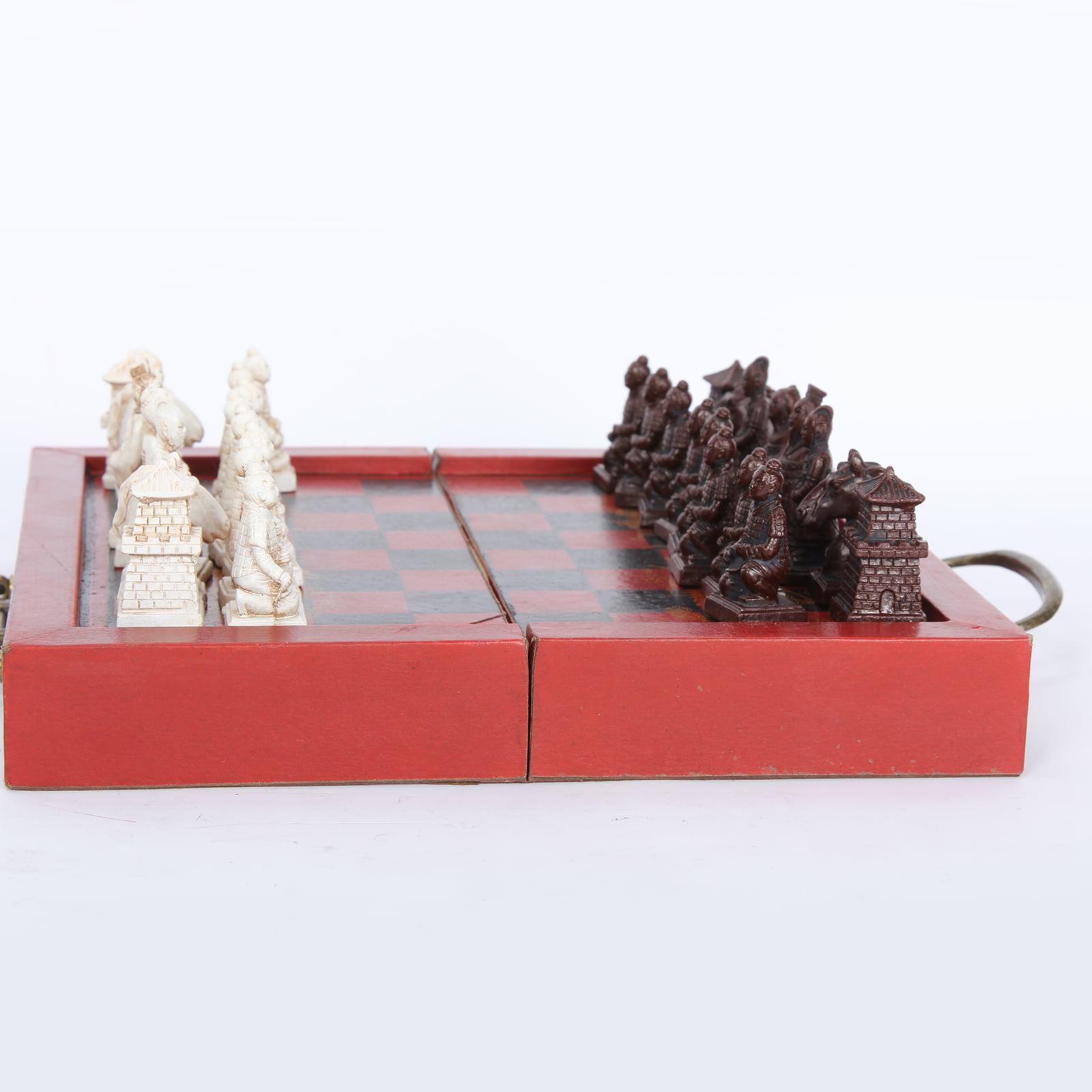 8 Inch Folding Wooden Board & Details about   Handmade Antique Chinese International Chess Set 