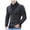 a-Dark Gray9521, variant on VNKIDY Men's Sweater Coat Autumn Winter Slim Fit Solid Color Ribbed Knit Sweater Long Sleeve Asymmetrical Collar Contrast Patch Detail Thermal Jumper For Cold Weather Holiday Knitwear