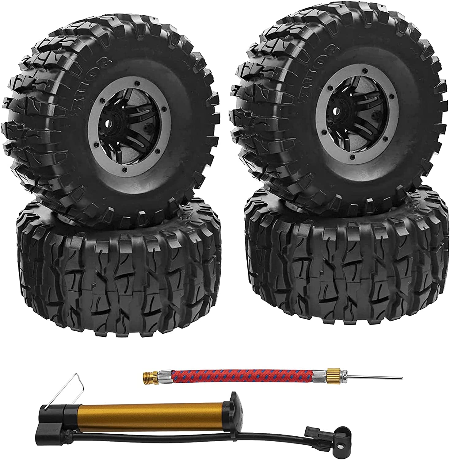 135 Rocker Rim LINLIN RC Air Pneumatic Tyre, 2.2 Inch Rubber Inflatable Tires 135mm ...