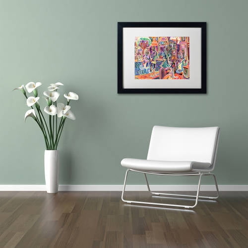 Trademark Fine Art "Cells" Canvas Art by Josh Byer, White Matte, Black Frame