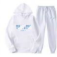 thumbnail image 2 of 2023 New Blue TRAPSTAR Letter Print Men‘s Sweatshirt Trendy Men‘s Fleece Hoodie Set, 2 of 6