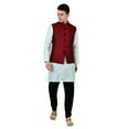 thumbnail image 2 of Sonakshi Fashion Men's Brocade Waistcoat Bandhgala Festive Jacquard Nehru Jacket, 2 of 6